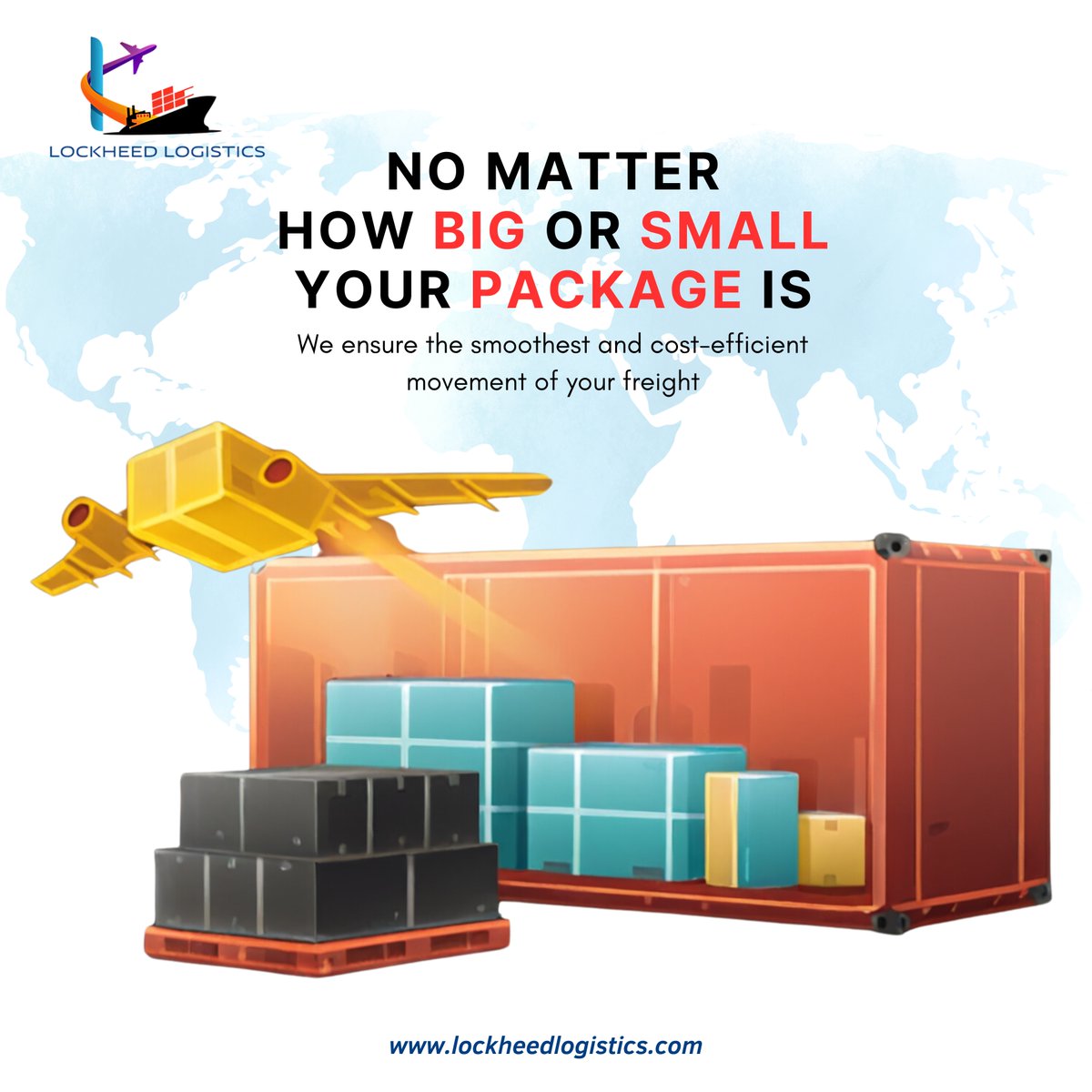 LockheedDubai's tweet photo. Wherever your freight takes you, we've got you covered, no matter the size! Lockheed Logistics ensures a smooth and cost-effective journey for your goods every time.🚛📦

#LockheedLogistics #GlobalFreight #LogisticsExperts #ShippingSolutions #PackageDelivery #SeamlessLogistics https://t.co/erMLRBZUnx
