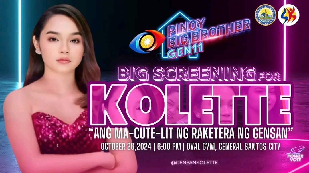Moonies,

Calling to all Gensan supporters this is it! BAYANIHAN para kay Kolette walang susuko papalapit na tayo sa inaasam nating korona.

KOLETTE STANDS FIRM