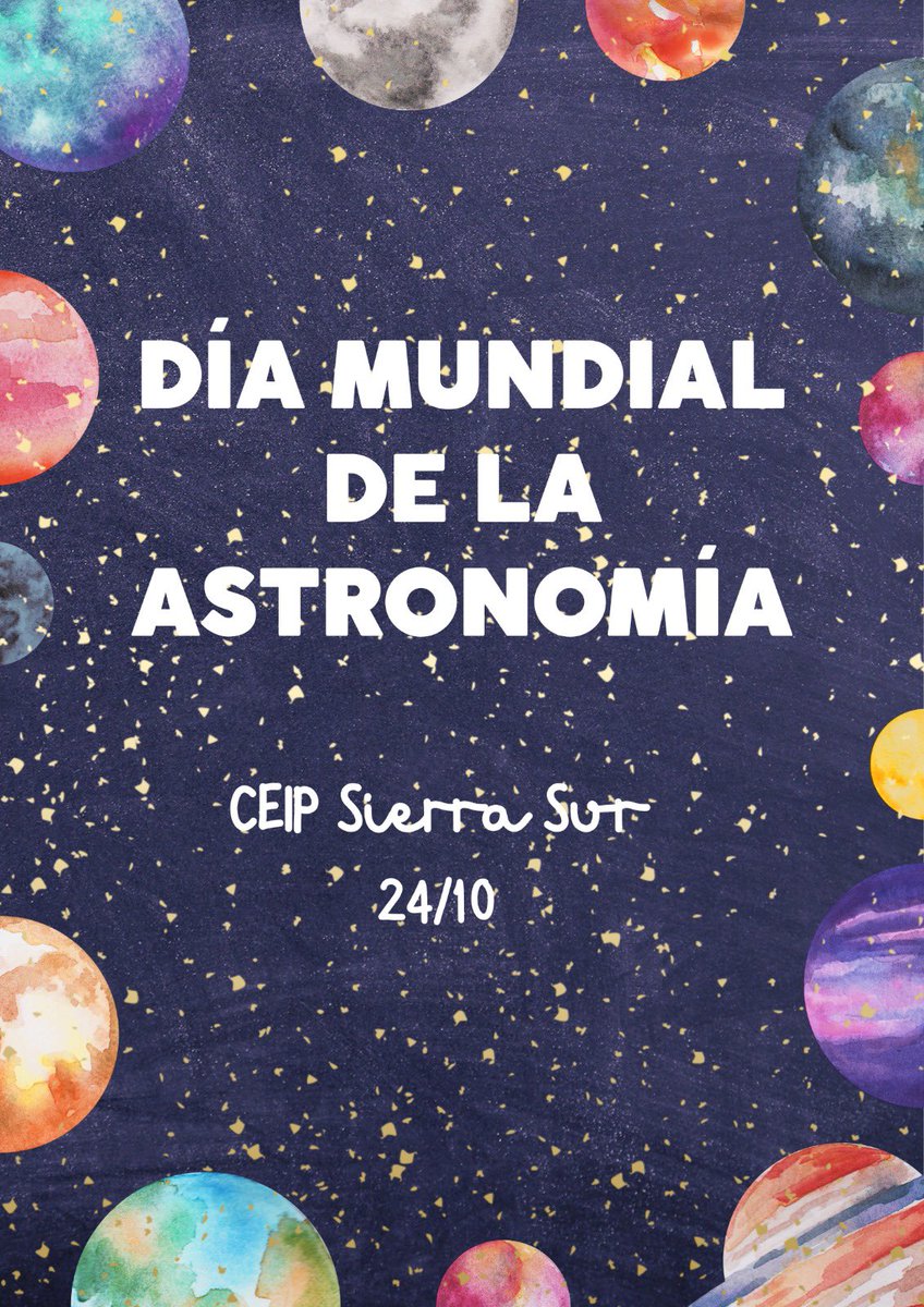 Hoy, día 24/10, hemos celebrado en el CEIP Sierra Sur el Día Mundial de la Astronomía 🚀🔭🪐

#educauja #astronomia
