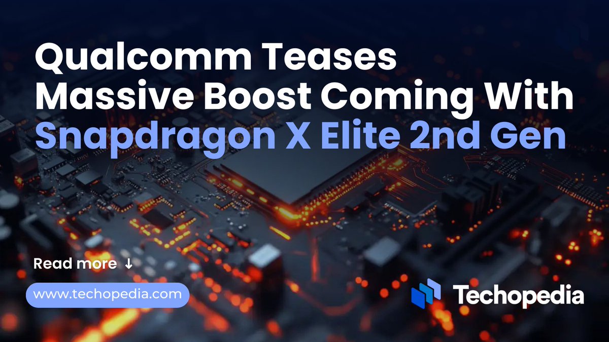 techopedia's tweet photo. Qualcomm’s first-gen ARM-based PC chips have sent tremors in the industry for a great combination of performance and power efficiency.
Learn more: https://t.co/3xysctRict

#Qualcomm #SnapdragonXElite #TechInnovation #ProcessorUpgrade https://t.co/ntN0VjxV0M