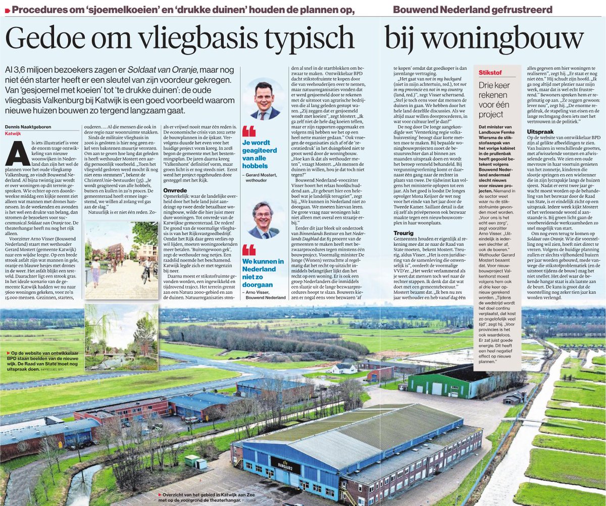 Waarom duurt het zo lang om nieuwe huizen te bouwen? Ik besprak het met wethouder <a href="/GerardMostert/">Gerard Mostert</a> in @AD. 👇