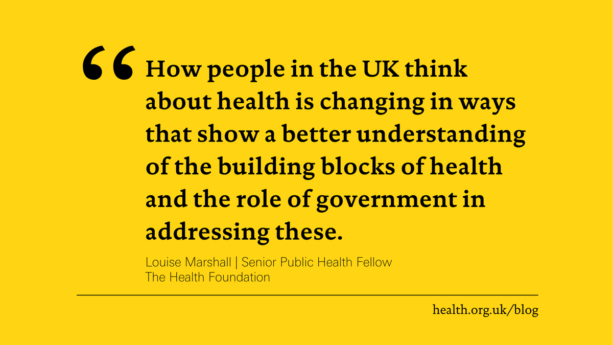 The Health Foundation (@healthfdn) on Twitter photo How do people in the UK think about health?
Research has shown our mindsets are highly individualistic and medicalised. However, findings from Moving Mindsets (co-funded with <a href="/jrf_uk/">Joseph Rowntree Foundation</a>) show this may be changing.
Read more from <a href="/louisemarsha11/">Louise Marshall</a> 👇
health.org.uk/news-and-comme… How do people in the UK think about health?
Research has shown our mindsets are highly individualistic and medicalised. However, findings from Moving Mindsets (co-funded with <a href="/jrf_uk/">Joseph Rowntree Foundation</a>) show this may be changing.
Read more from <a href="/louisemarsha11/">Louise Marshall</a> 👇
health.org.uk/news-and-comme…