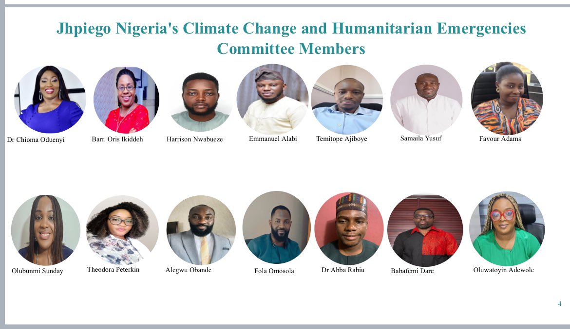 JhpiegoNigeria's tweet photo. Climate Change Champions @JhpiegoNigeria https://t.co/mEZG73zN6n