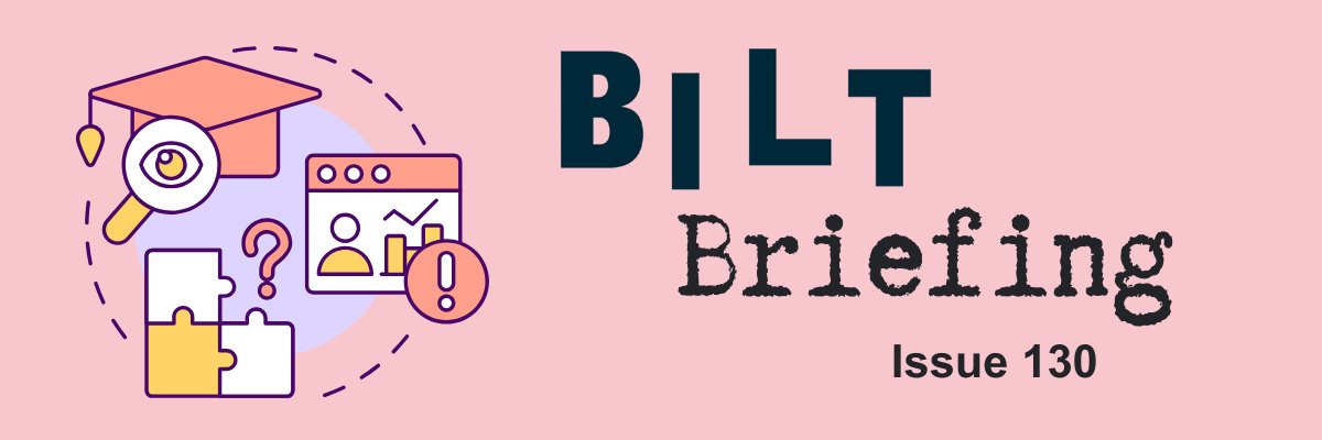 This week's Briefing has a focus on active learning, with lots of resources, old and new, to reignite this brilliant topic. ⭐️ We've also announced this year's NTFs (plus much more!). Spend your coffee ☕️ break reading it here: bilt.online/bilt-briefing-…