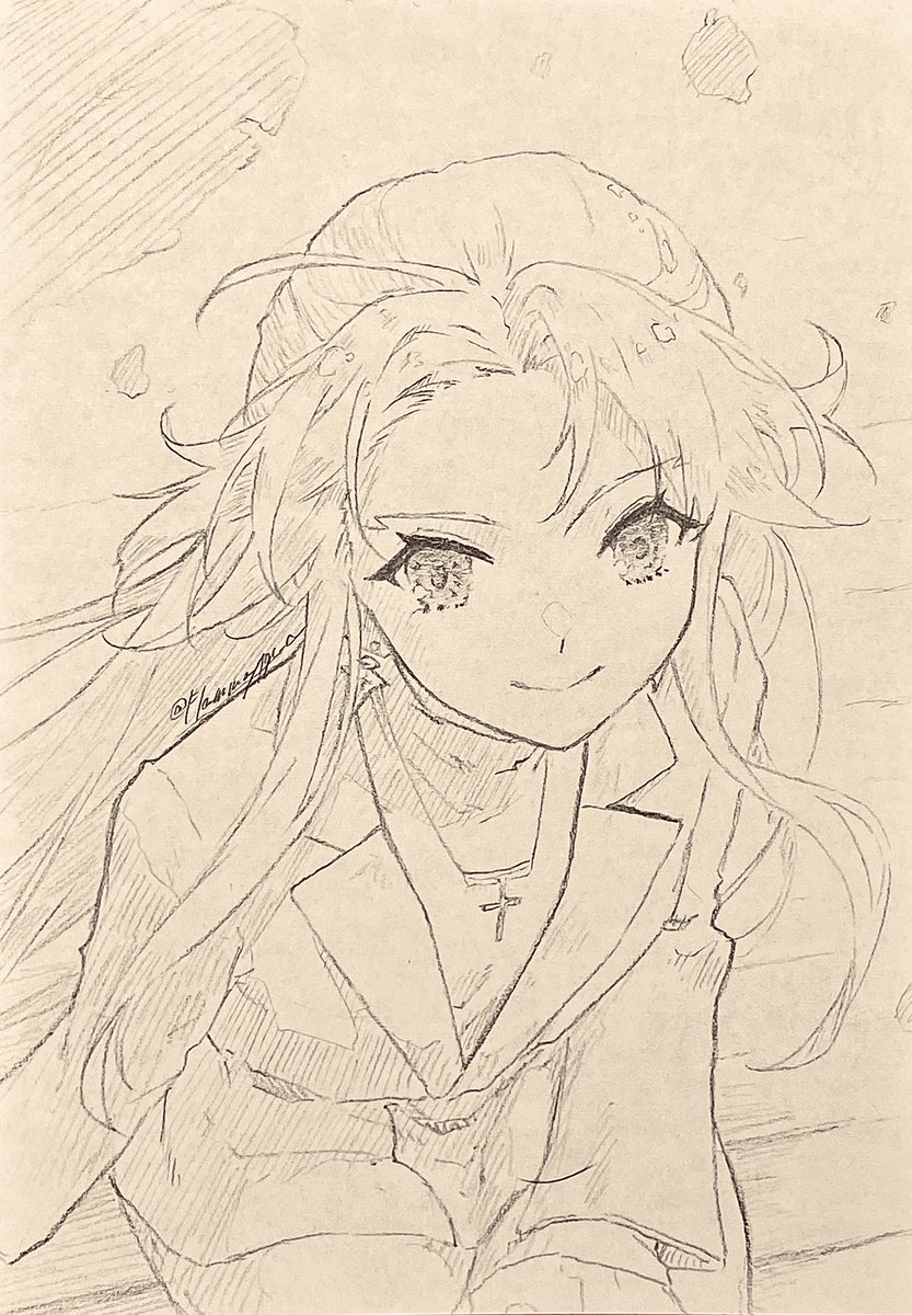 天草くんのおでこ描いた 