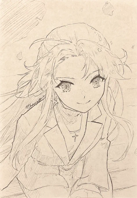 天草くんのおでこ描いた 
