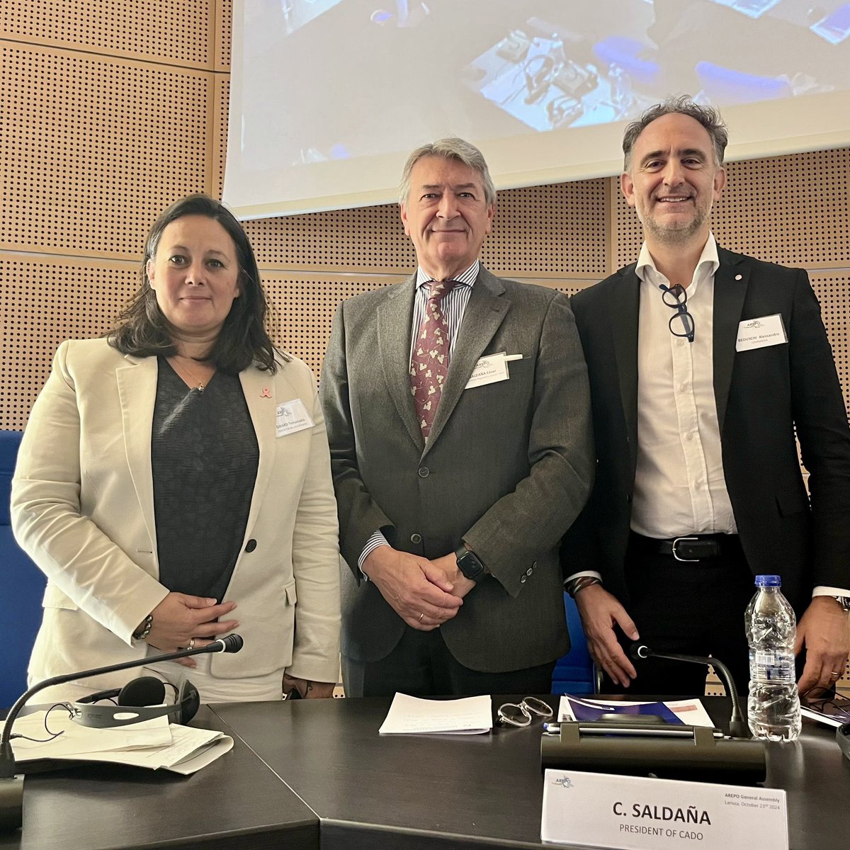 Our General Assembly in Larissa 🇬🇷 elected the new Executive Board! 🎉

▪️Alessandro Beduschi, President  
▪️César Saldaña, Vice-President  
▪️Temanuata Girard, Treasurer  

We wish them a successful mandate supporting AREPO action in defending &amp; strengthening 🇪🇺 GIs!