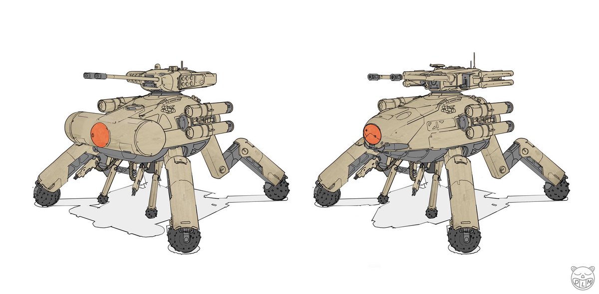 The AV0K-4DO autonomous mechanised tank.

#conceptart