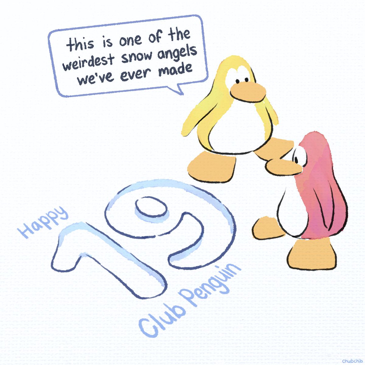 chubchib's tweet photo. wouldn't be in my top ten numbers, but happy 19 years club penguin! https://t.co/GufBEod6zi