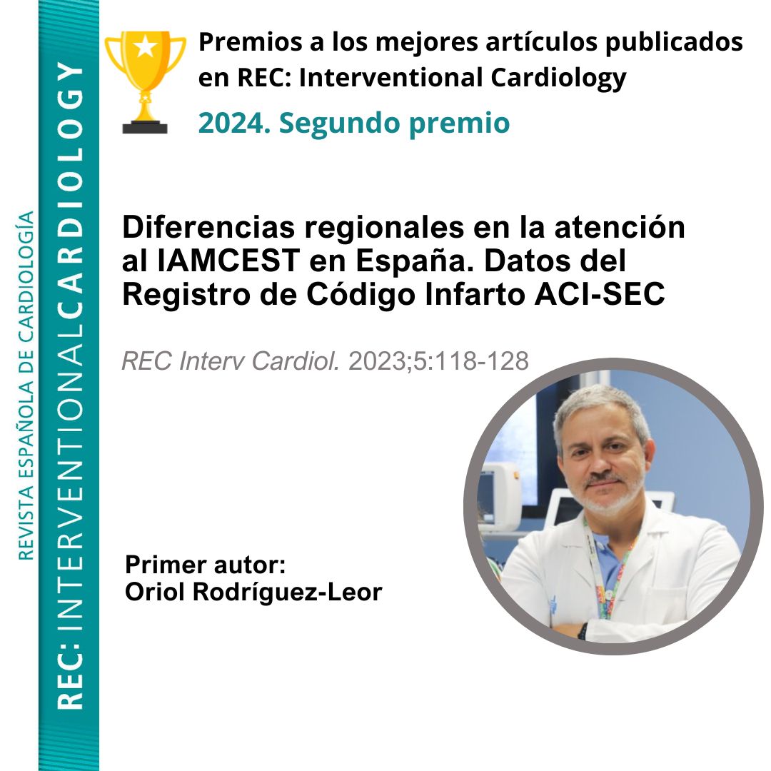 REC Publications (@revespcardiol) on Twitter photo ¡Última jornada de #SEC24! Tenemos una recomendación para los interesados en los casos y comunicaciones de cardiología intervencionista de hoy: los Premios a los mejores artículos publicados en #recintervcardiol, entregados por <a href="/shci_sec/">ACI-SEC: Hemodinamica</a> en #ACISEC24.
🏆 «Cierre de la orejuela ¡Última jornada de #SEC24! Tenemos una recomendación para los interesados en los casos y comunicaciones de cardiología intervencionista de hoy: los Premios a los mejores artículos publicados en #recintervcardiol, entregados por <a href="/shci_sec/">ACI-SEC: Hemodinamica</a> en #ACISEC24.
🏆 «Cierre de la orejuela