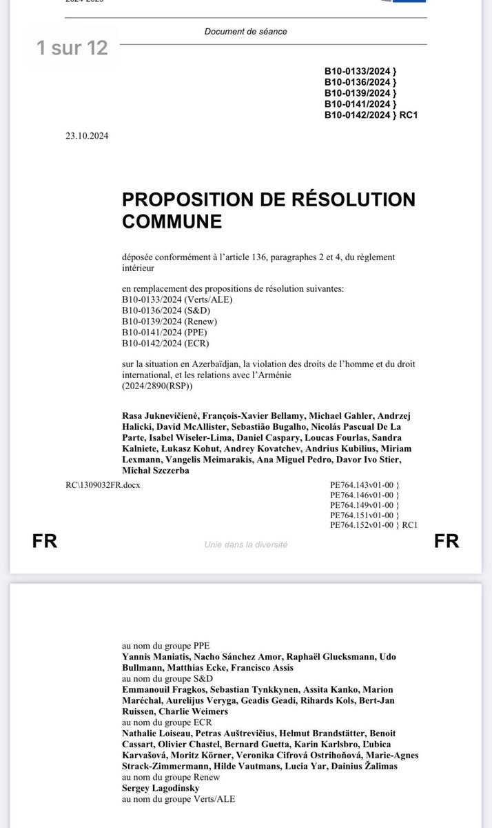 Bonne nouvelle ce matin au Parlement européen, la résolution commune sur la situation en Azerbaïdjan et les relations avec l’#Arménie , co-signée par <a href="/MarionMarechal/">Marion Maréchal</a> a été largement adoptée.
Elle défend la souveraineté et l’intégrité territoriale de Erevan
europarl.europa.eu/doceo/document…