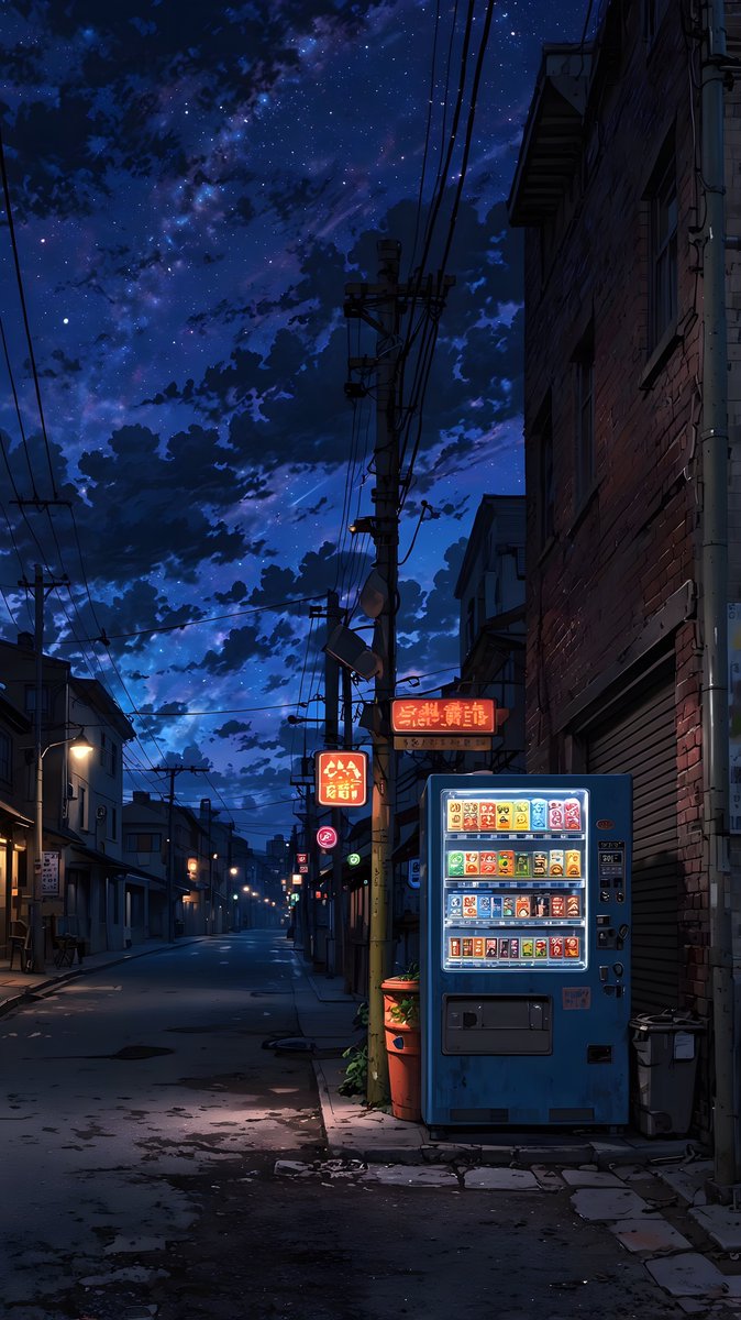 Peaceful night wallpaper ☁️