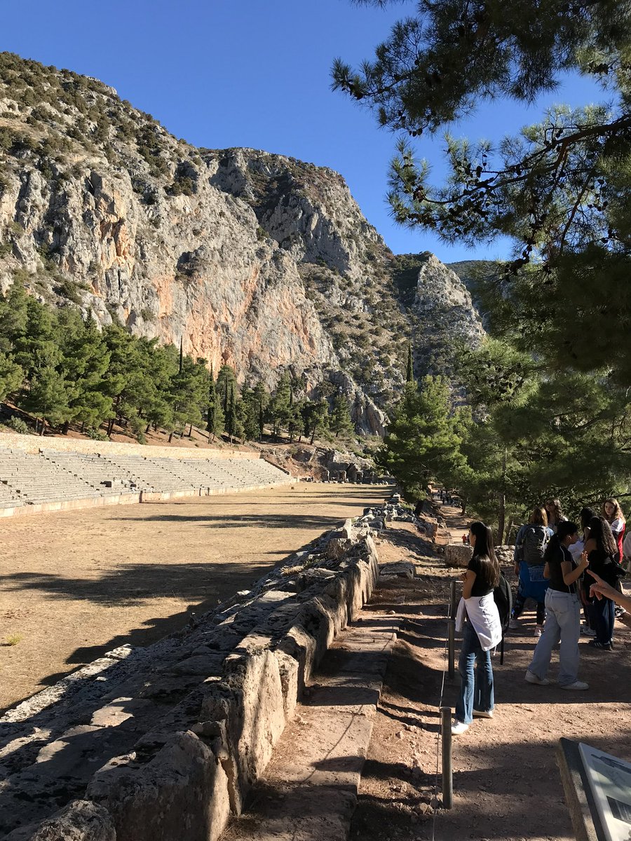 Day in Delphi, the home of the Oracle and Temple of Apollo high up in the beautiful Greek mountains. #GreekMythology #GreekLife #classiccivilisation