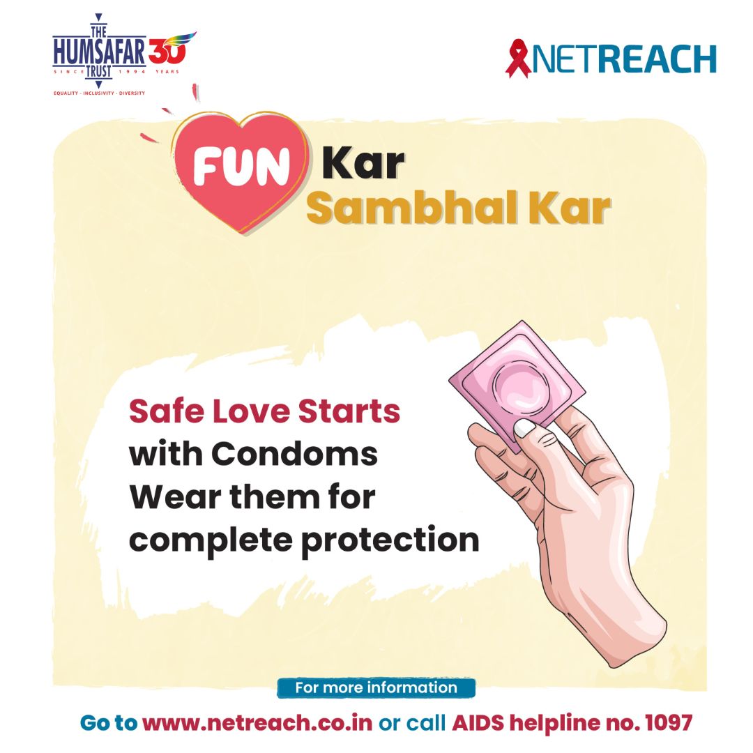 NETREACHIndia's tweet photo. Safe love starts with smart choices!

Condoms provide the best protection against STIs. Don’t compromise on safety—always wear a condom for complete protection!

For more information, visit https://t.co/Saj7qD1JwW.

#TheHumsafarTrust #NETREACHOfficial #NETREACHWebsite #SafeLove #CondomsAreProtection #HIVAwareness #ResponsibleChoices #SexualHealth