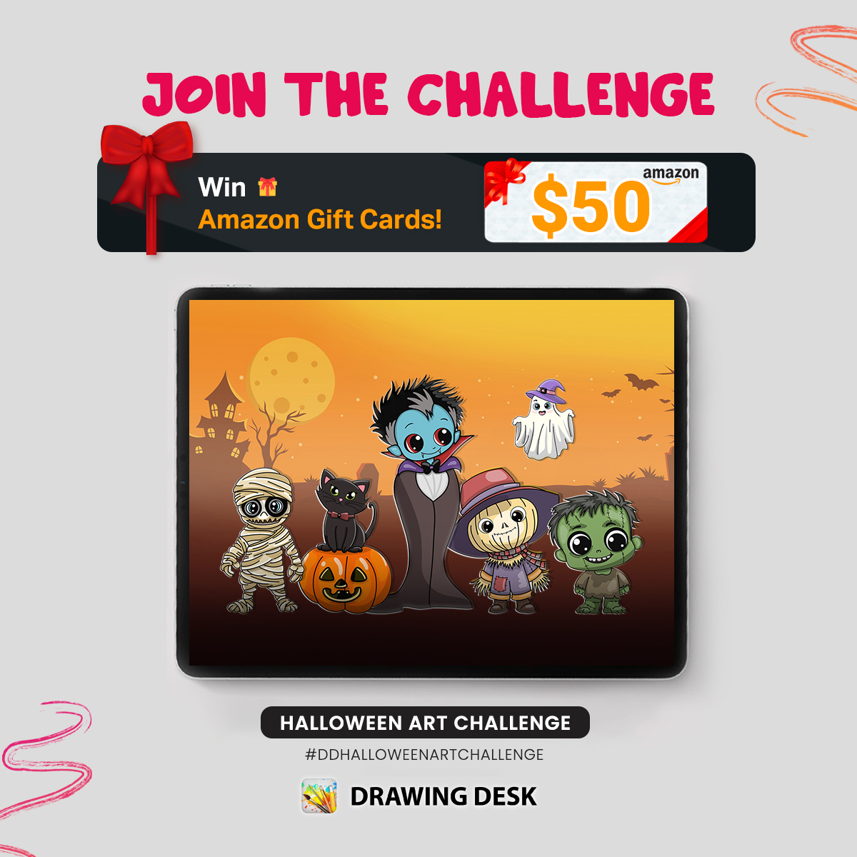 DrawingDeskApp's tweet photo. ๐Our Halloween Art challenge is now live! Join in and submit your best artwork!
And donโt forget to share your work on social media to win an awesome prize!Join the challenge: https://t.co/BJsMELmLUc
#drawingdeskapp #digitalart #halloweenart #DDHalloweenArtChallenge #halloween https://t.co/E6ajFQndpE