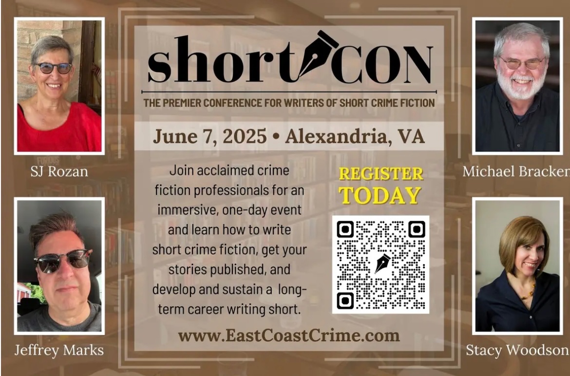 Already registering for writing events in 2025, including this one in Arlington, VA. Looking forward to meeting Stacy Woodson, <a href="/crimeficwriter/">Michael Bracken</a>, <a href="/sjrozan/">SJ Rozan</a>, and <a href="/jeffrmarks/">Jeffrey Marks</a> next spring and downloading some of their knowledge and wisdom.
#crimefiction #crimefictionwriting #amwriting
