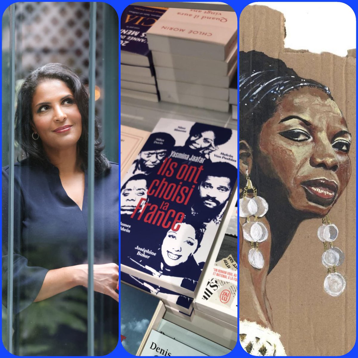 Nina Simone magnifiquement peinte par mon amie Carole JJ
Nina Simone et son intérêt pour la France dans mon livre Ils ont choisi la France.