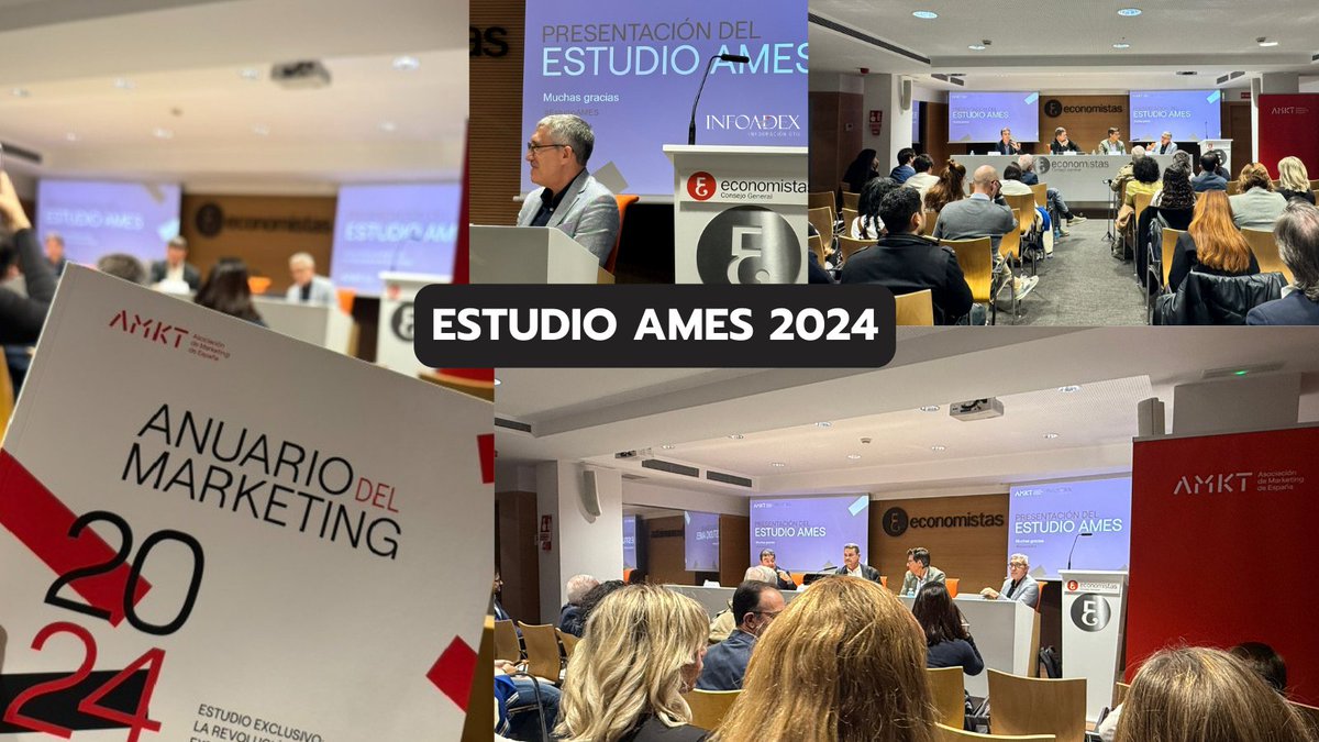 info_adex's tweet photo. 🔴Hoy hemos estado en la presentación de de la XIV edición del #EstudioAMES de @AMKT_es en colaboración con @GfK_Spain y @info_adex
📈¿Cuánto se invirtió en marketing en 2023? ¿Qué previsiones hay para 2024? Todo esto y más en su web. https://t.co/N9DWbCOqMw