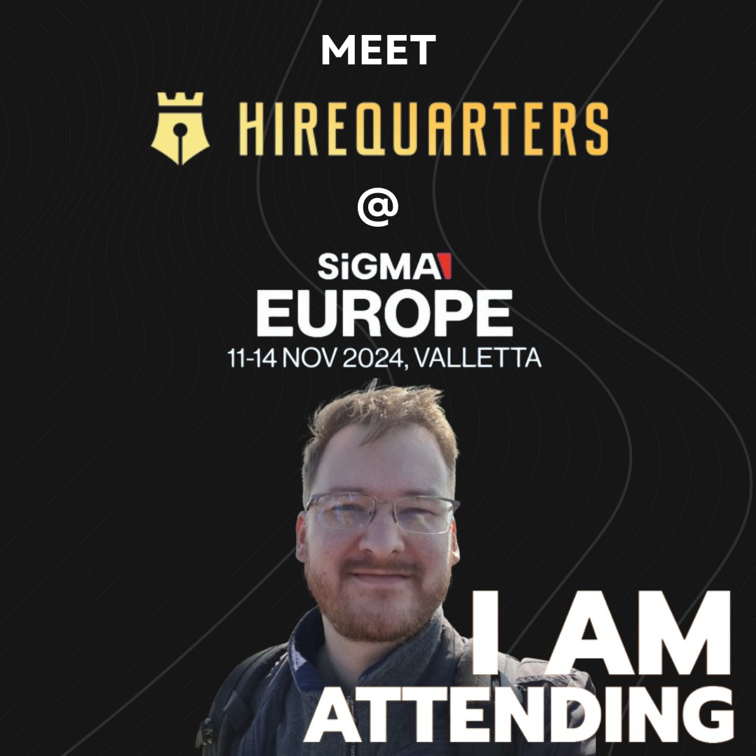 hirequarters's tweet photo. 🌟 Quick reminder! We’ll be at SiGMA Europe in Malta from November 11–14! If you’re attending, let’s connect and chat about all things iGaming. DM us to set up a time to meet. Can’t wait to see you there!

#SiGMAEurope #iGaming #Networking #MeetUsInMalta https://t.co/EgQ20N0DIS