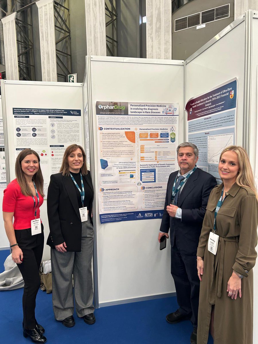 📸 El equipo de <a href="/AETSA_/">AETSA</a> participa en el <a href="/orphan_drugs/">World Orphan Drug Congress</a> #WODC coordinando un panel de expertos para difundir los resultados del programa ERN Guidelines y presentando un póster sobre el marco de evaluación de pruebas genéticas y su posible aplicación en #enfermedadesraras