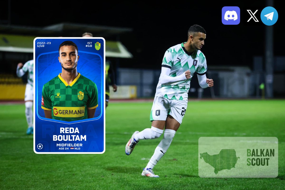 GIVEAWAY!
To celebrate <a href="/nkolimpija/">NK Olimpija Ljubljana</a> @europacnfleague match I am giving <a href="/Sorare/">Sorare</a> fanstasy card.

Here is my 🔵 Boultam card which is waiting for new owner!

You should:
1️⃣. follow me 
2️⃣. retweet this post
3️⃣. mention your two friends 

Random winner will be posted in Friday  10:00!