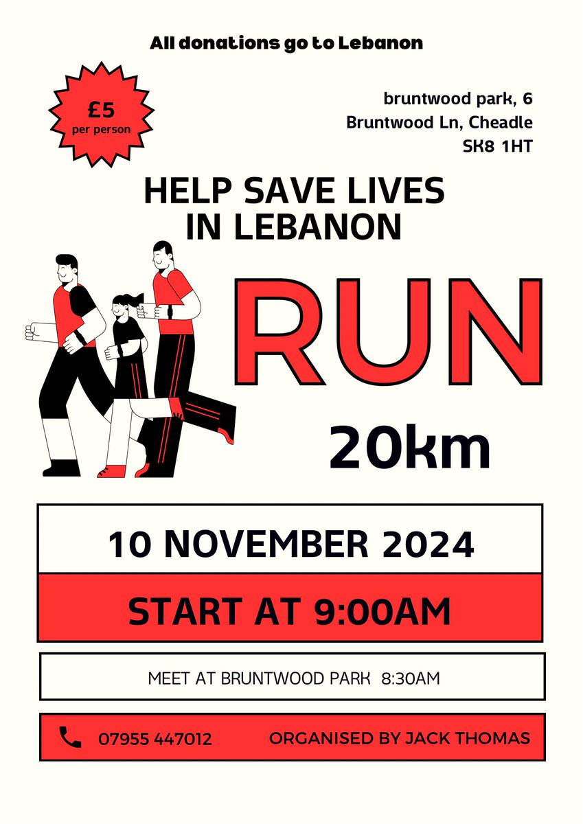 jackUKthomas's tweet photo. @H2Blacko Btw if anyone from the UK and close to Cheadle masjid. I’ve set up a charity run half marathon 

All donations go the Lebanon 

If you’d like do donate follow the link below 
Proof of donations will be posted 

https://t.co/EXY2eLVAJQ

May all reward you. https://t.co/e1SqwxB1LA