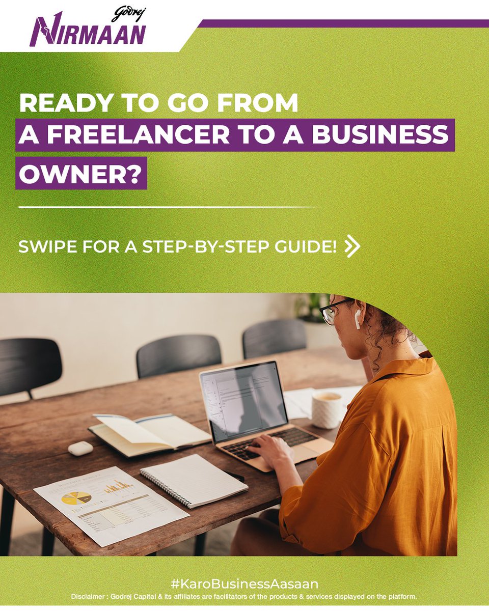 Nirmaan_GC's tweet photo. Sahi strategies freelance ko ek thriving small business bana sakti hai. Apne business ko do Nirmaan ka support and grow with confidence!

#GodrejNirmaan #Nirmaan #KaroBusinessAasaan #Freelancer #SmallBusiness #ClientRelationships #FreelanceLife https://t.co/IAQ2E36siC