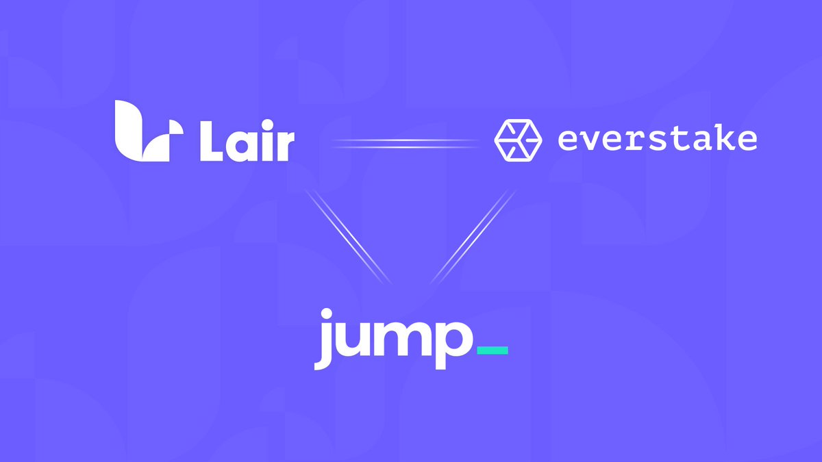 Lair Finance (@lairfinance) on Twitter photo 🎉We're excited to announce that <a href="/everstake_pool/">Everstake</a> and <a href="/jump_/">Jump Crypto 🔥💃🏻</a> , operating as a joint GC validator, are joining <a href="/LairFinance/">Lair Finance</a> as partners.
Together, we’re securing the <a href="/KaiaChain/">Kaia</a> and pushing decentralization to new heights.
#Everstake
#Jump
#Lair
#Kaia
Let's go🐿️ 🎉We're excited to announce that <a href="/everstake_pool/">Everstake</a> and <a href="/jump_/">Jump Crypto 🔥💃🏻</a> , operating as a joint GC validator, are joining <a href="/LairFinance/">Lair Finance</a> as partners.
Together, we’re securing the <a href="/KaiaChain/">Kaia</a> and pushing decentralization to new heights.
#Everstake
#Jump
#Lair
#Kaia
Let's go🐿️