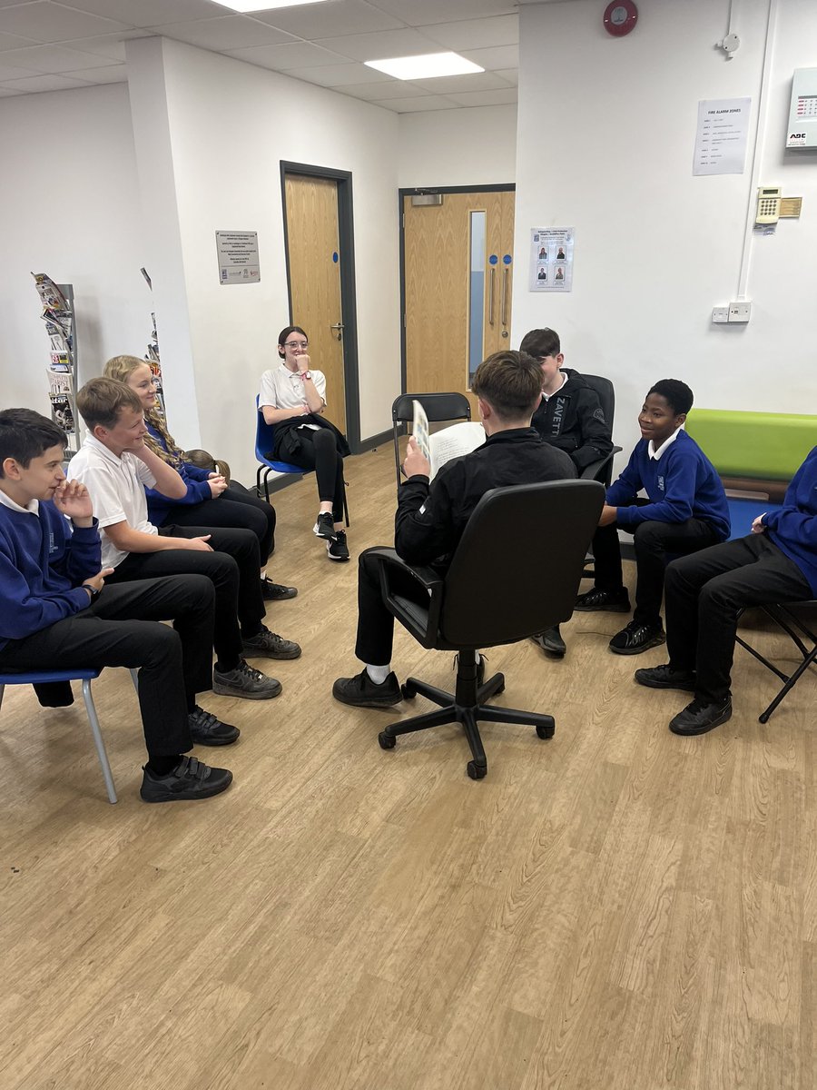 Lovely 9S having story time in the library 📚 #readingtime #chcs #library #year9 #readingisfun