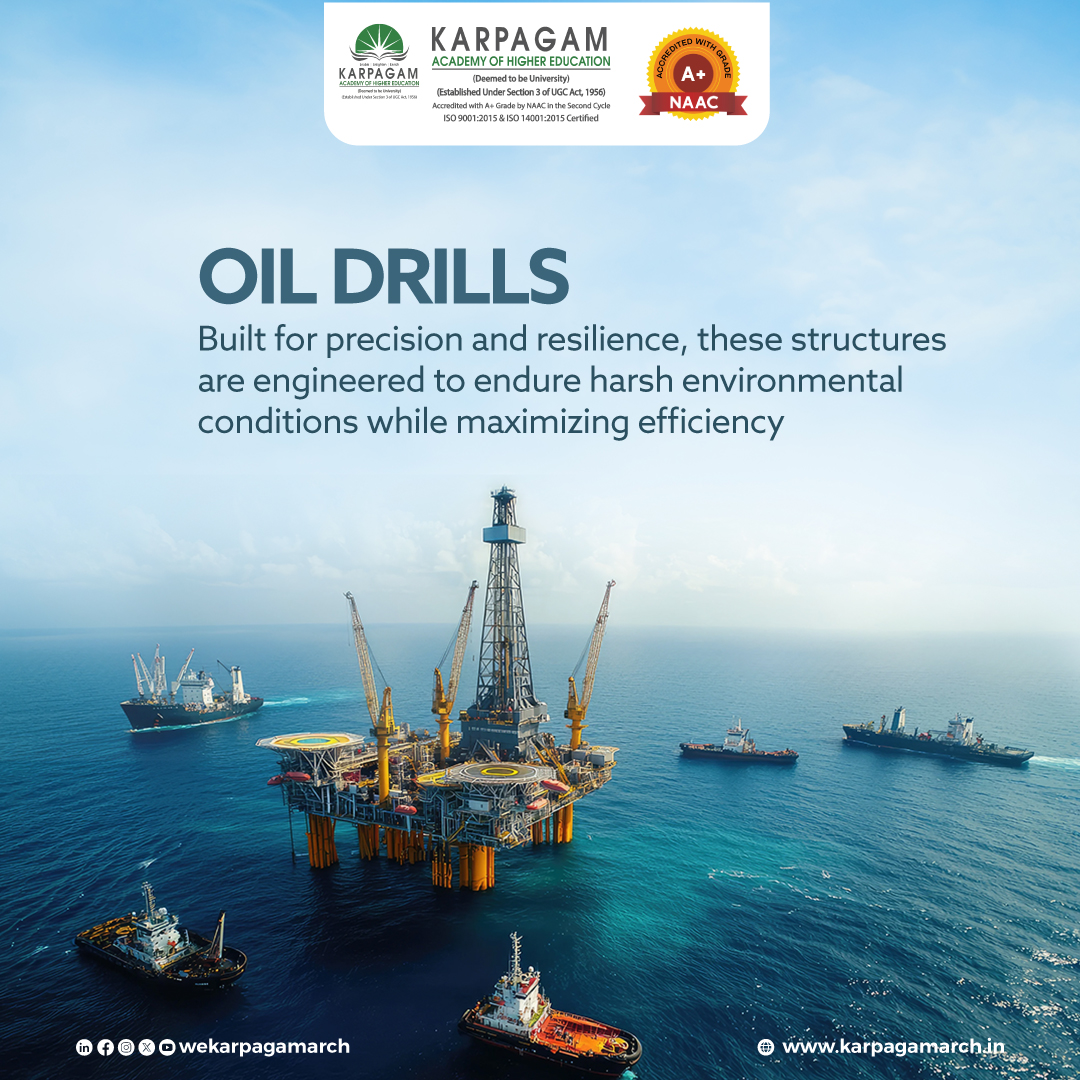 wekarpagamarch's tweet image. The architecture of oil drilling integrates cutting-edge design with sturdy construction to provide resilient and effective solutions for extracting energy. 

🌐 karpagamarch.in
📞 +91 7373000137

#Architecture #OilDrilling #EnergyExtraction #SustainableDesign