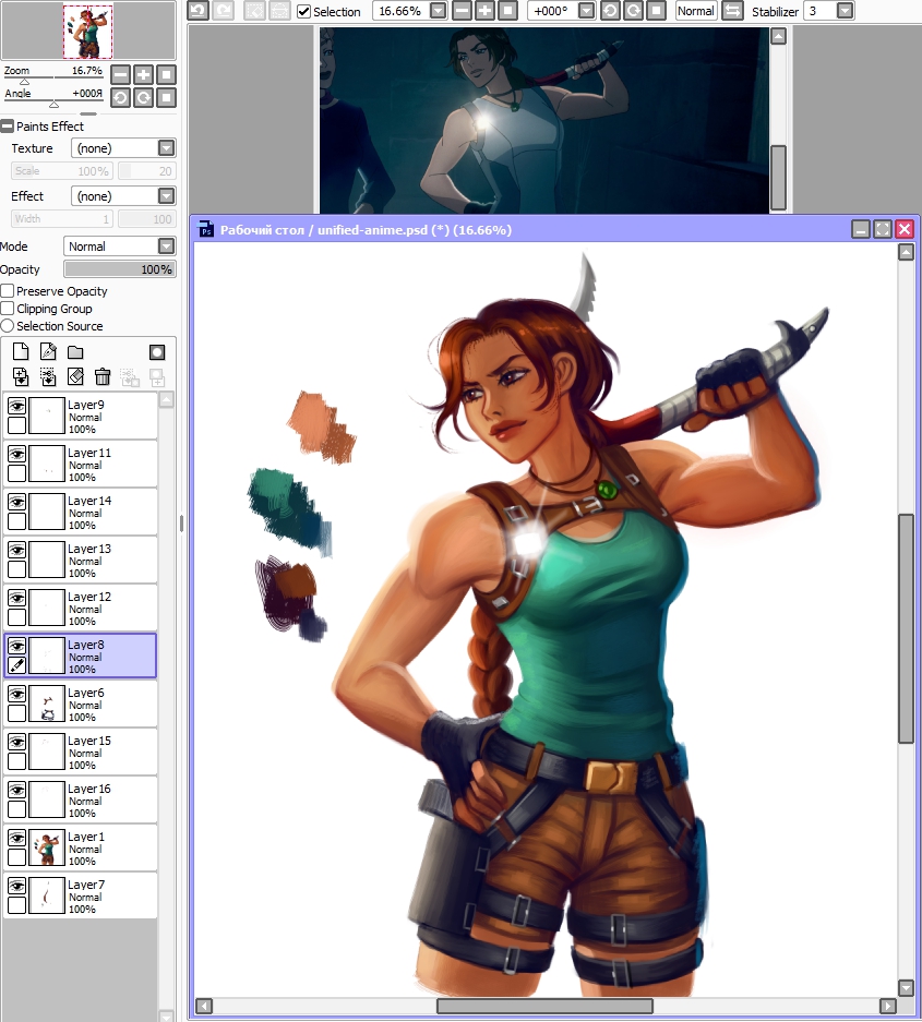 Quick redraw of anime Lara with a bit more classic/unified design, as suggested by <a href="/scionjay96/">jay📸</a> 👑#ThelegendofLaraCroft