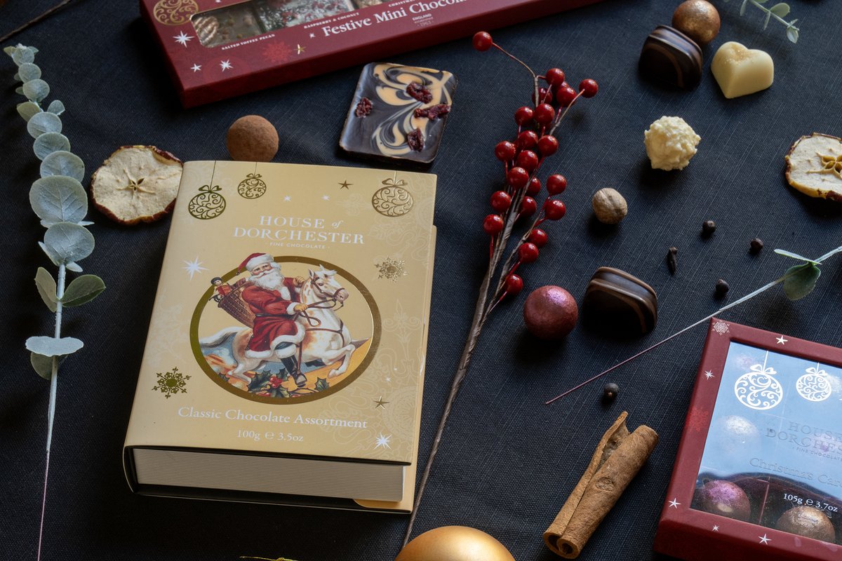 Looking for the perfect Christmas gift? Look no further than our Christmas Collection of delicious goodies. From our sparkly Christmas Carolmels to gorgeous assortments of chocolates, there's something for everyone.

Available online at houseofdorchester.com.