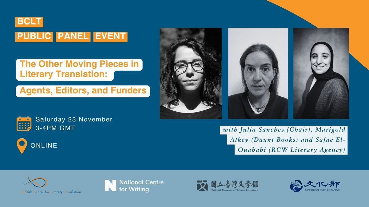 How does a work of literature from one language and culture become a book in another language and culture stocked at your local bookshop? Join our panel event to find out!

Register here: buff.ly/3UCzD4u 

#BCLT #LiteraryTranslation #Translation #OnlineEvent #Translation