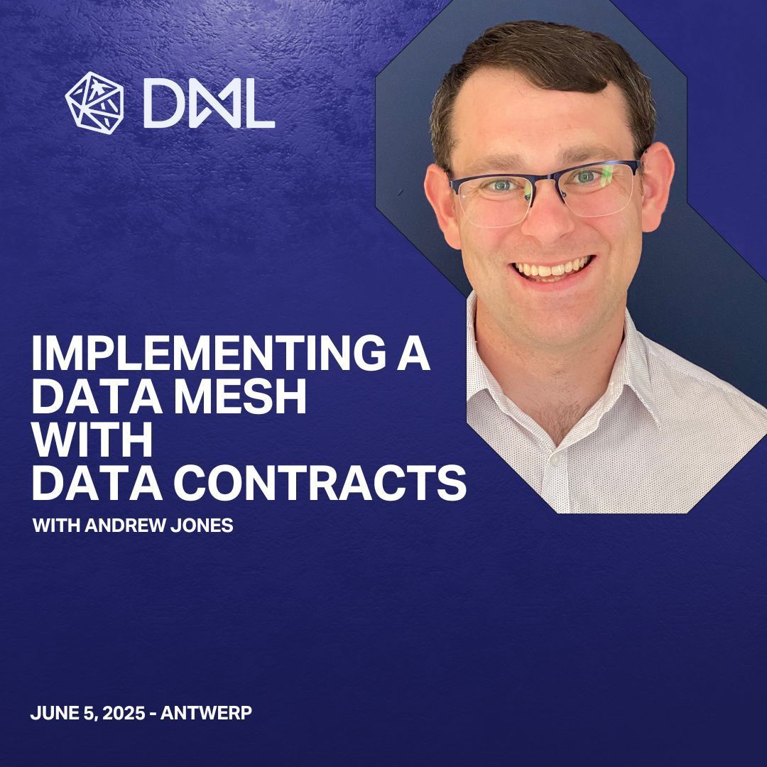 Data Mesh Live (@datameshlive) on Twitter photo Before we kick off Data Mesh Live, <a href="/andrewrjones/">Andrew Jones</a> will teach a one-day class on Data Contracts.
This course is for anyone looking for practical guidance on implementing data contracts and data mesh in their organisation.
buff.ly/3BwownT Before we kick off Data Mesh Live, <a href="/andrewrjones/">Andrew Jones</a> will teach a one-day class on Data Contracts.
This course is for anyone looking for practical guidance on implementing data contracts and data mesh in their organisation.
buff.ly/3BwownT