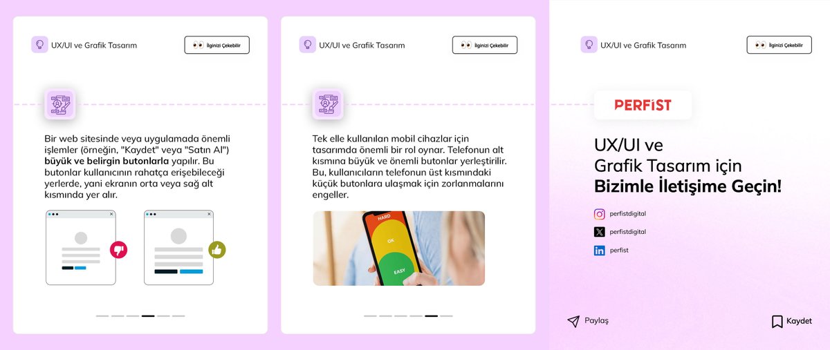 perfistdigital's tweet photo. Tasarım dünyasında kullanıcıların hedeflere daha hızlı erişmesini sağlayan “Fitts Yasası’’ nedir? Sizin için açıkladık! 🚀💡

👉UX/UI ve Grafik Tasarım hizmetimiz için hemen bizimle iletişime geçin!

#UXTasarım #UITasarım #KullanıcıDeneyimi #DijitalTasarım #FittsYasası https://t.co/WdxdbludMa