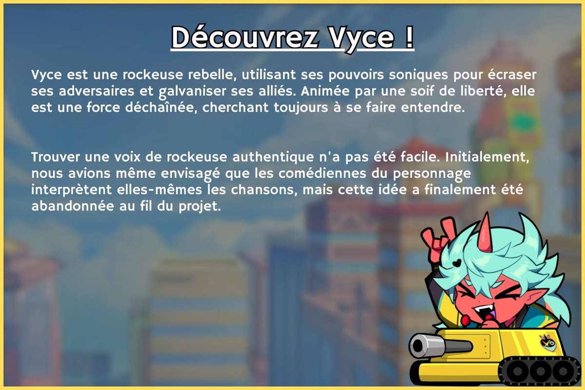 🎸 Vous avez été emportés par la puissance explosive de Vyce ? ⚡

Curieux de découvrir comment cette rockeuse indomptable fait vibrer le terrain ? Plongez dans les coulisses de la création de son trailer ! 🎬🔥

#OmegaStrikersVF
