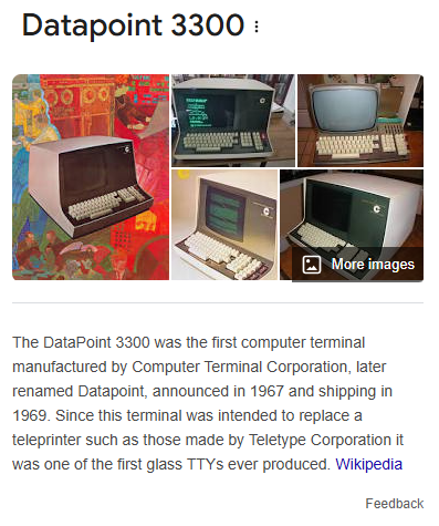 Datapoint3300's tweet photo. How much is the world's first terminal worth? 

$3300 https://t.co/hCgqVu5MeP