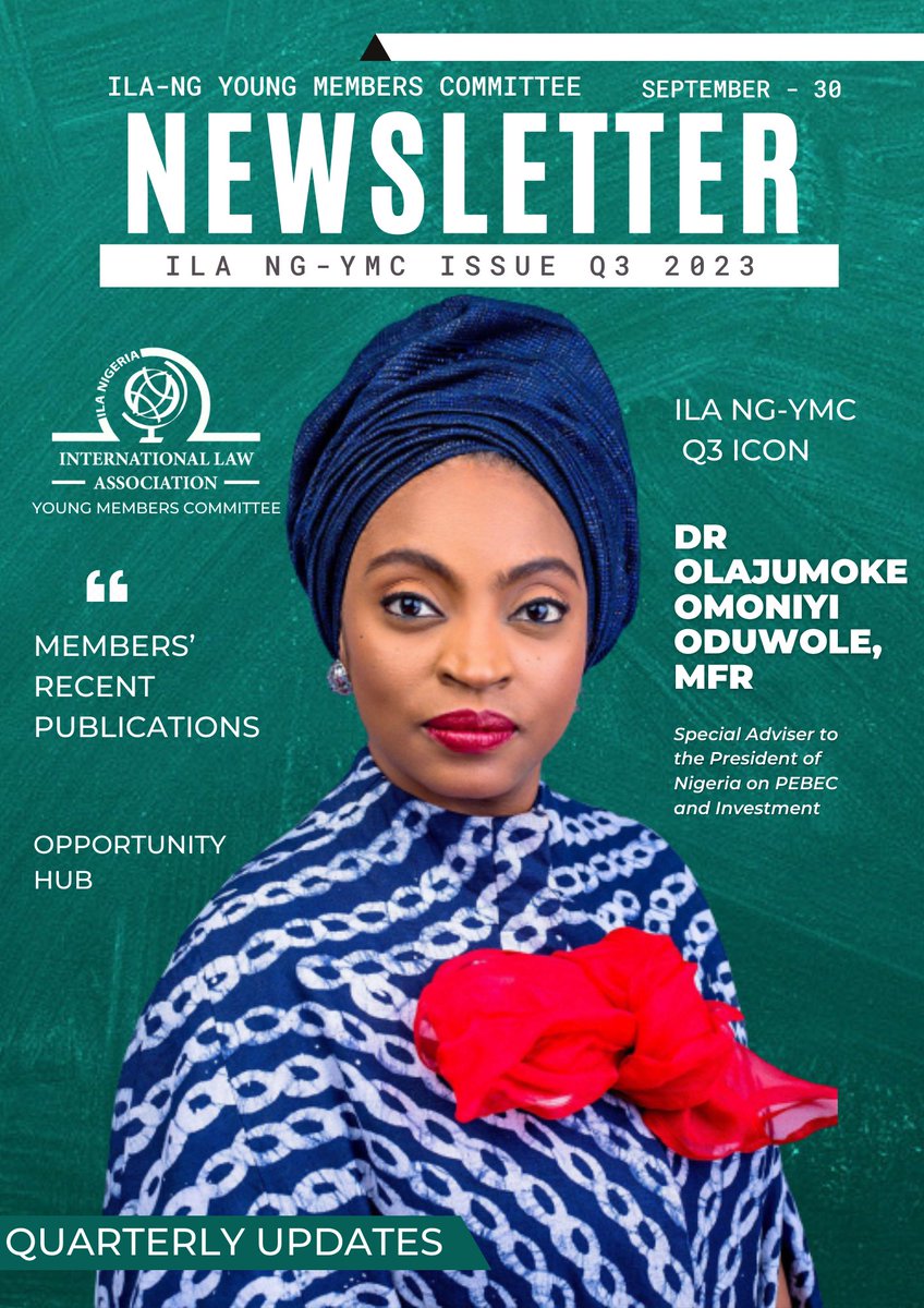 We look forward to collaborating with her to foster trade and investment in Nigeria and contribute to the country's nation-building efforts. Congratulations once again, Dr. Oduwole!

#DrJumokeOduwole #MinisterForIndustryTradeAndInvestment #InternationalLawAssociation #ILAYMC 
4/4