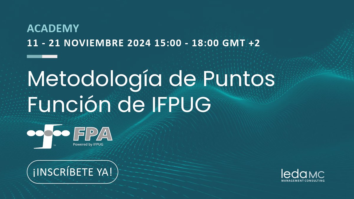 leda_MC's tweet photo. Dicen que “lo que bien empieza, bien acaba”… Empieza bien tus proyectos con estimaciones precisas gracias a nuestro curso de Metodología de Puntos Función ✅

📅 11-21 nov. 2024 💻 100% online. Inscríbete: https://t.co/0zUh8Ce4KR

#Formación #IFPUG #LedaMC #FunctionPoints https://t.co/R9Wvjtk8gW
