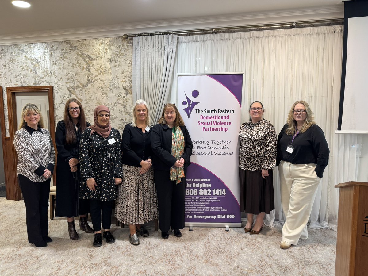 Our chair with the wonderful speakers at today’s non-fatal strangulation seminar.