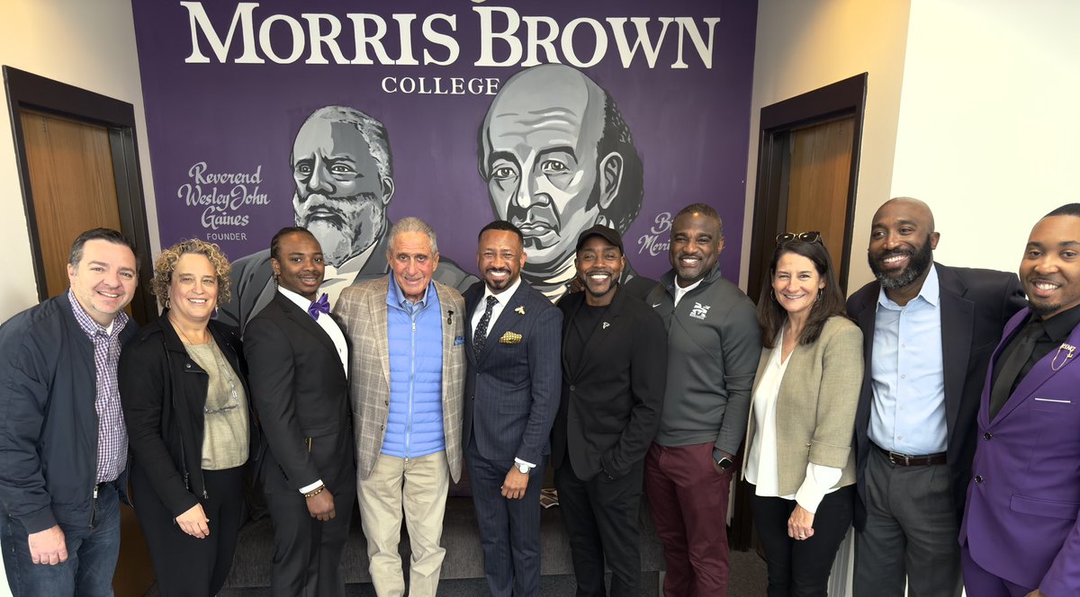 Morris Brown College hosted Arthur Blank and his team! Best known as co-founder of Home Depot, he is also the owner of the Atlanta Falcons and Atlanta United. His foundation graciously awarded MBC a 3M grant to support our hospitality program! #TheResurgence