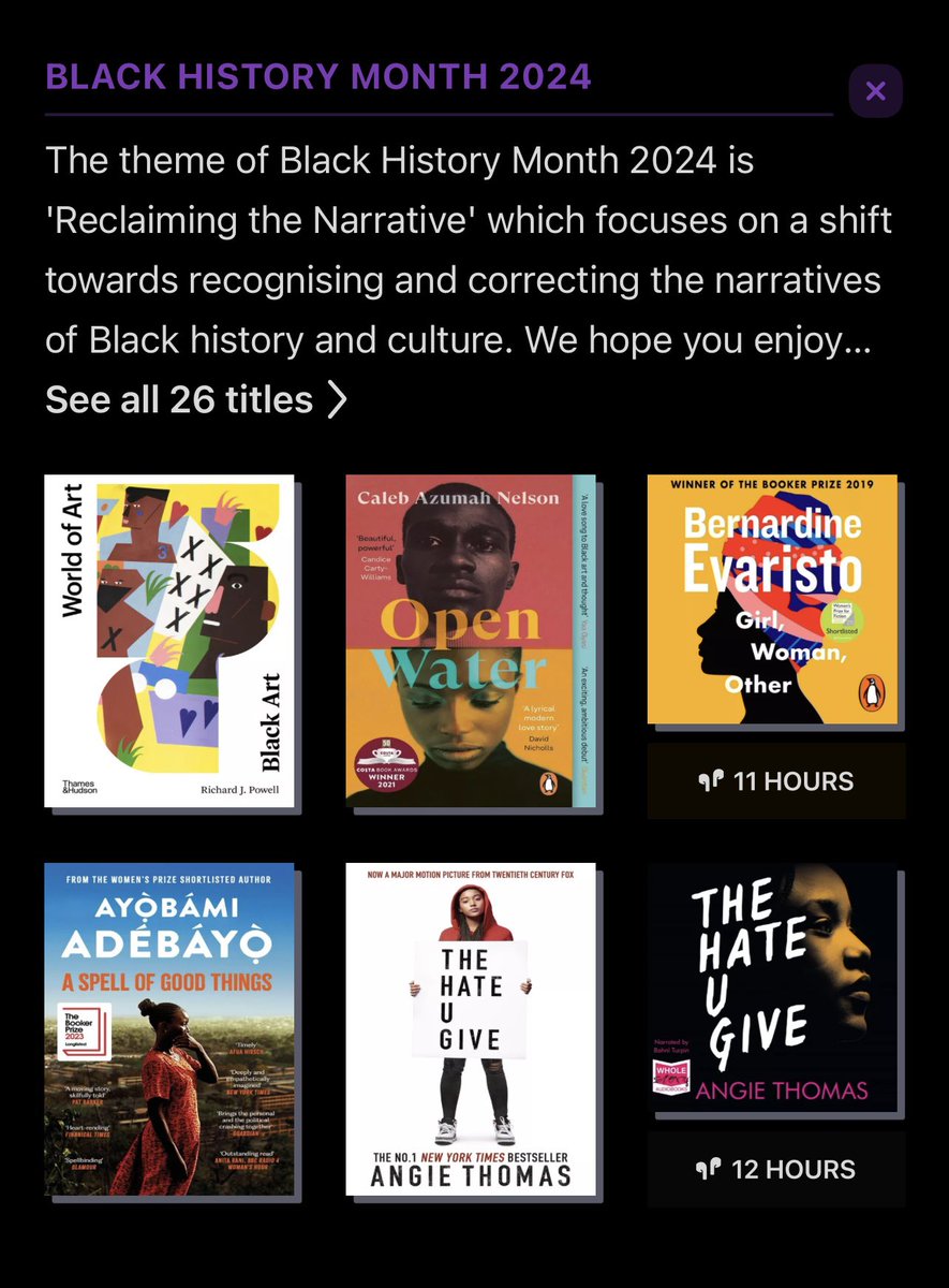 Check out our curated list of Libby titles to celebrate #BlackHistoryMonth2024 

libbyapp.com/library/loughb…