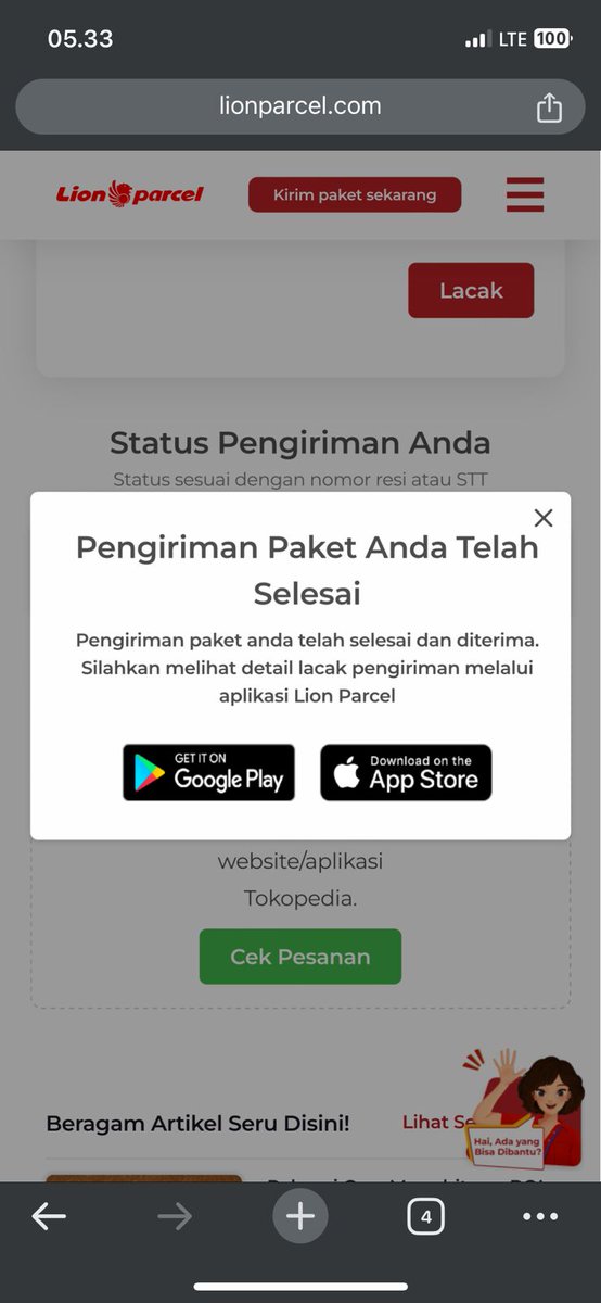 Nyzaa's tweet photo. Kak @lionparcel_  info dong, ini di web udah nyampe.. nyatanya sampe hari ini pun belum nyampe https://t.co/kyVFmhgGWl