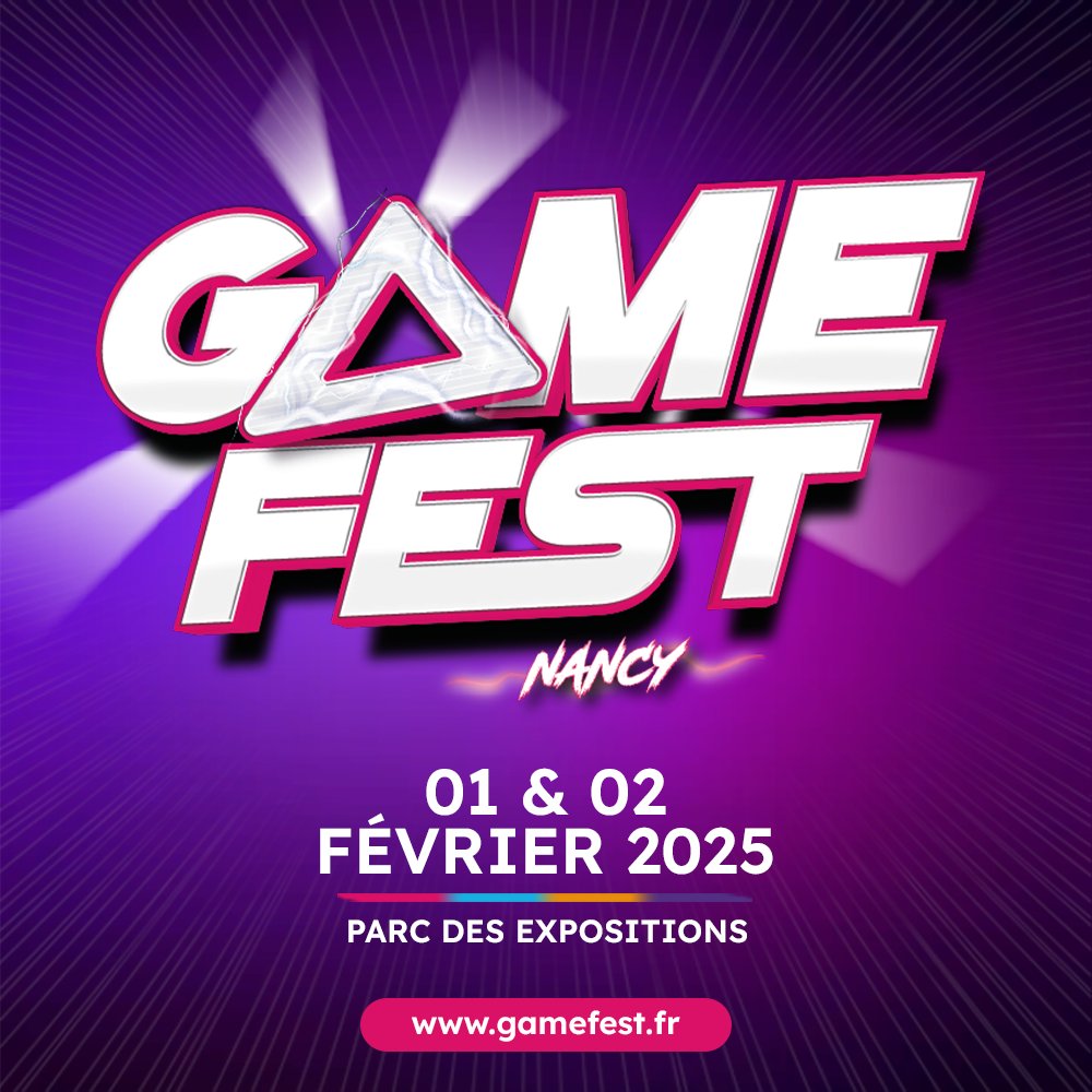 🤩 𝗝-𝟭𝟬𝟬 avant le GAMEFEST - NANCY 2025 ! On a 𝗛𝗔̂𝗧𝗘 de vous retrouver 🥰

🤔 Quelle est l'animation que vous souhaitez voir ou revoir absolument sur cette seconde édition ? Dites-nous en commentaire ✏️