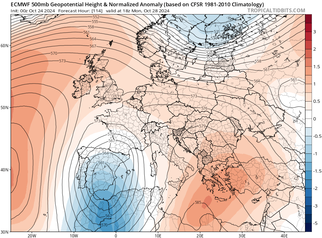 ⚠️ Estamos a las puertas de una probable situación de lluvias muy intensas ⛈️ en la costa mediterránea por el descuelgue de una #DANA o gota fría.

👉 En nuestra página de FB os contamos más: facebook.com/labclimaUA/vid…

🗺️ Fuente del mapa: Tropical Tidbits.