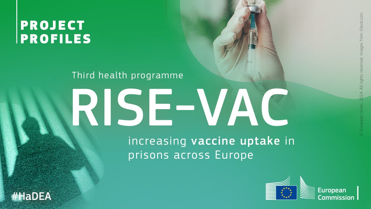 As flu vaccination campaigns are ongoing across Europe, read our interview with the <a href="/RiseVac/">RISE-Vac</a> project to know more about its actions to improve the offer and uptake of vaccines in prisons:  hadea.ec.europa.eu/news/eu-funded…
#UnitedInProtection