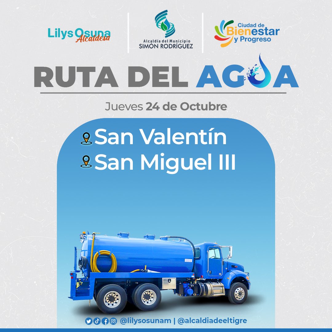 Buenos días queridos vecinos, esta es nuestra agenda para hoy #24Oct de Servicios Públicos y la Ruta del Agua Trabajamos por una ciudad de #BienestaryProgreso