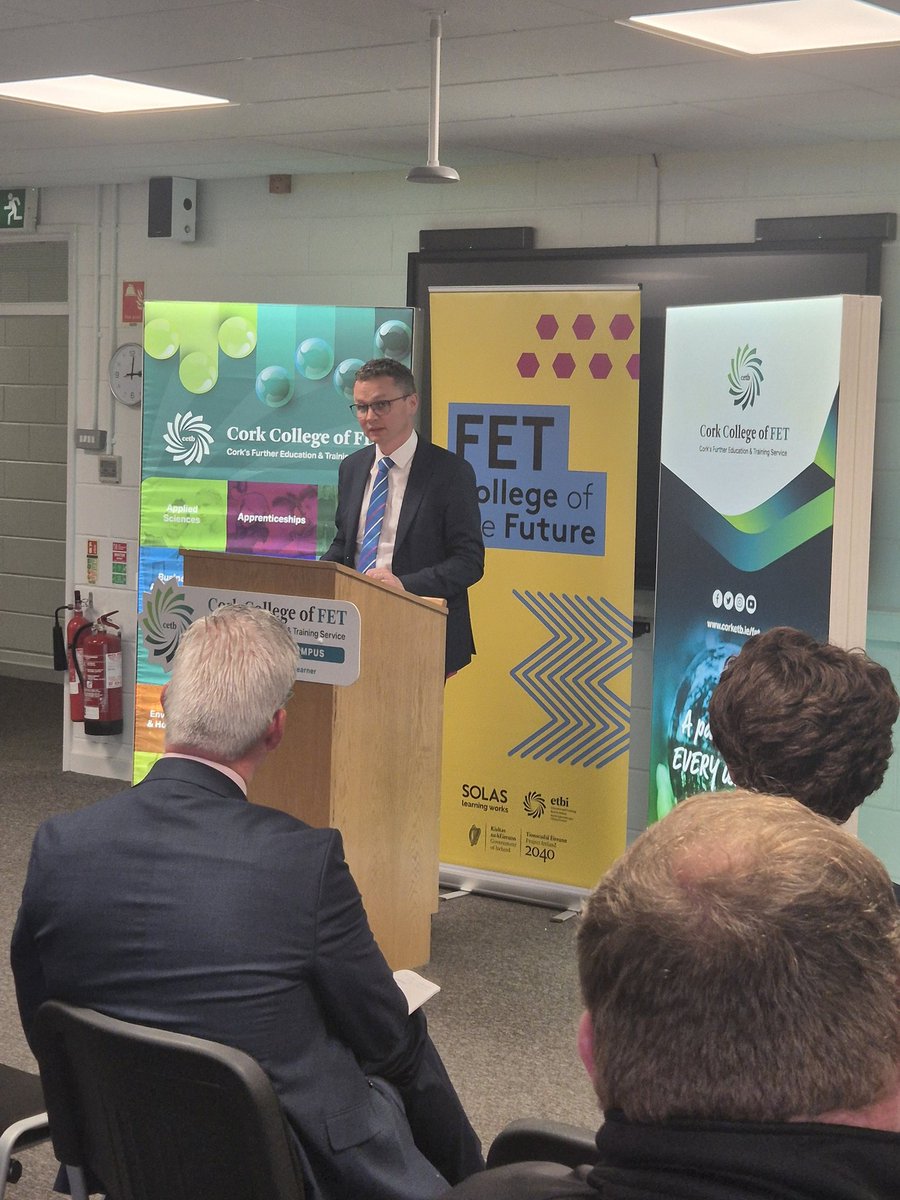 CorkETB🇮🇪🇪🇺 (@corketb) on Twitter photo We are delighted that Minister <a href="/podonovan/">Patrick O'Donovan</a> visited Cork ETB today to announce the green light to proceed to the next stage in the development of Cork College of FET. Funding worth tens of millions of euro will drive the development. We are delighted that Minister <a href="/podonovan/">Patrick O'Donovan</a> visited Cork ETB today to announce the green light to proceed to the next stage in the development of Cork College of FET. Funding worth tens of millions of euro will drive the development.