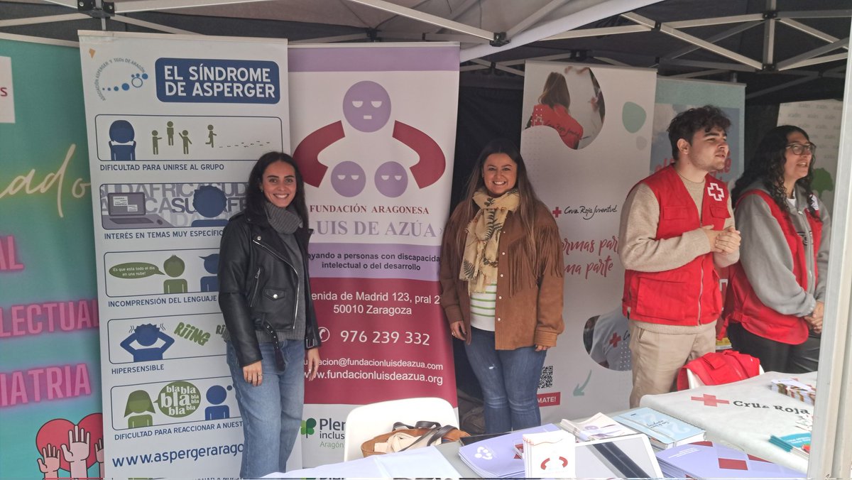 PlenaAragon's tweet photo. @PlenaAragon y nuestras entidades @SpecialAragon @FTLuisdeAzua
y Fundación Atención Temprana estamos en la Feria de Voluntariado de @unizar para mostrar a la comunidad universitaria todas las opciones de colaboración con la #discapacidadintelectual https://t.co/eso1BMmSPu