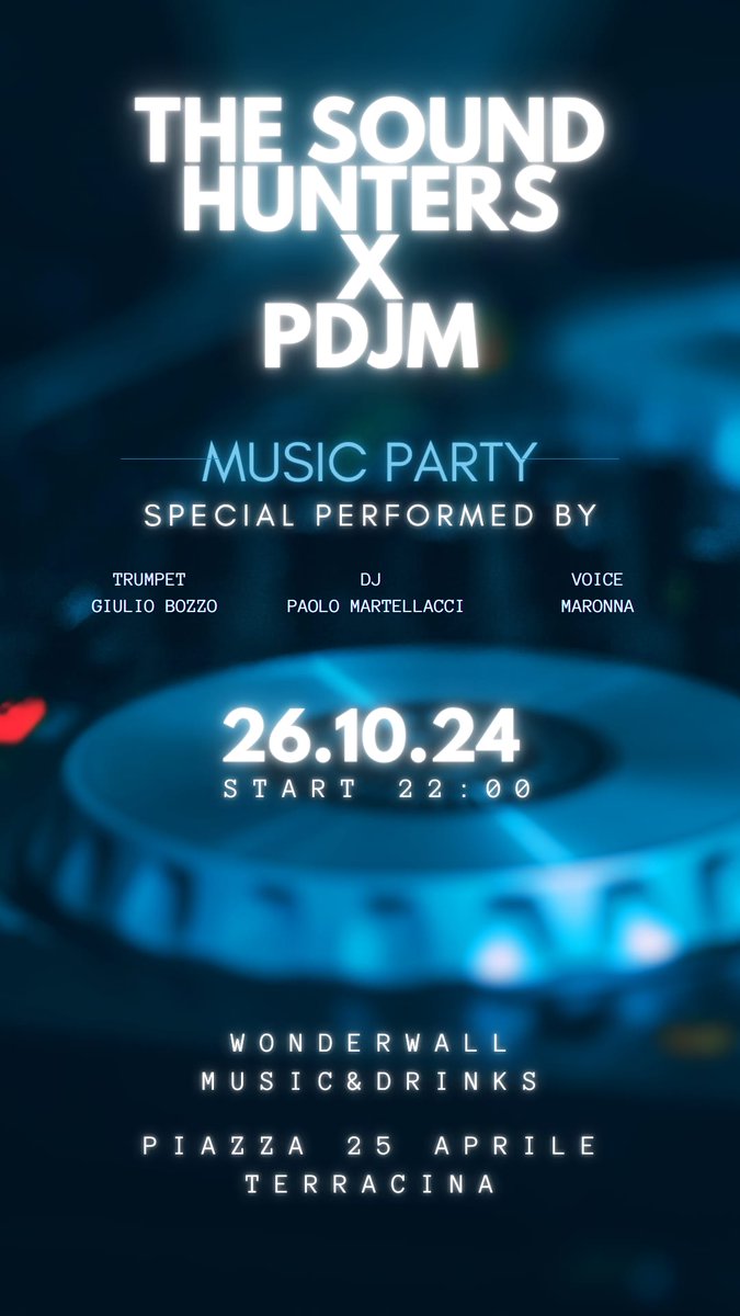 PDJM03's tweet photo. Sabato suonerò al Wonderwall di Terracina con i The Sound Hunters. https://t.co/JzOUAkr98a